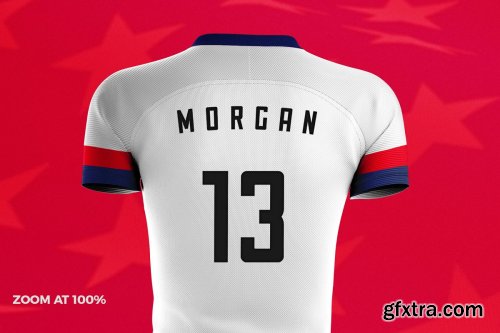 CreativeMarket - Women's Soccer Kit Mockup - Back 4584744