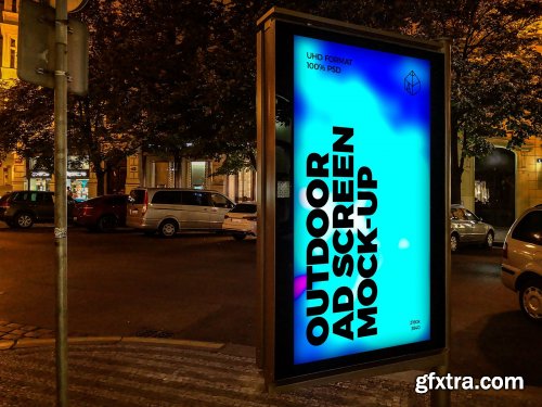 CreativeMarket - Outdoor Night Ad Screen MockUps 3 4583984