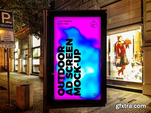 CreativeMarket - Outdoor Night Ad Screen MockUps 4 4583985