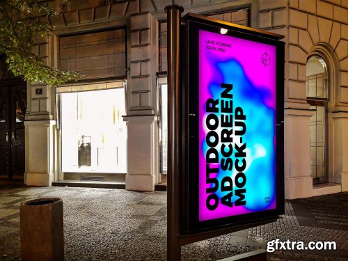 CreativeMarket - Outdoor Night Ad Screen MockUps 4 4583985