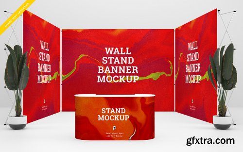 Roll up banner and stand banner mockup