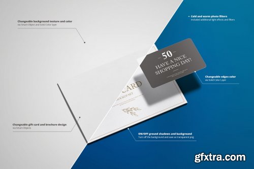 CreativeMarket - Gift Card Mockup Set 4614114