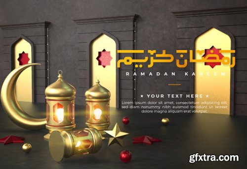 Ramadan kareem islamic greeting background 3