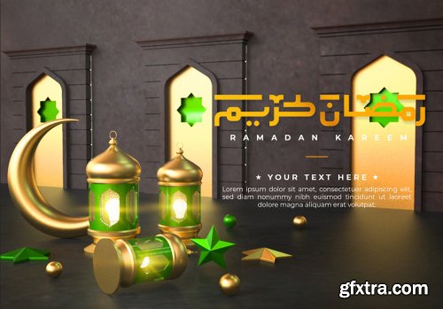 Ramadan kareem islamic greeting background 3