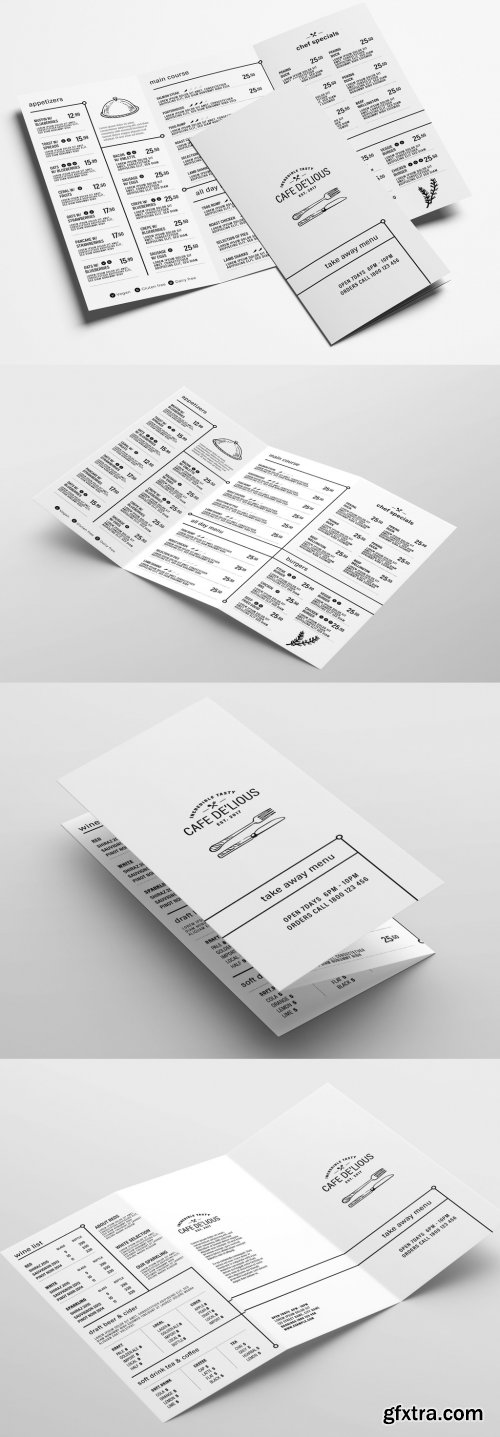 Simple Trifold Menu Layout 328598759