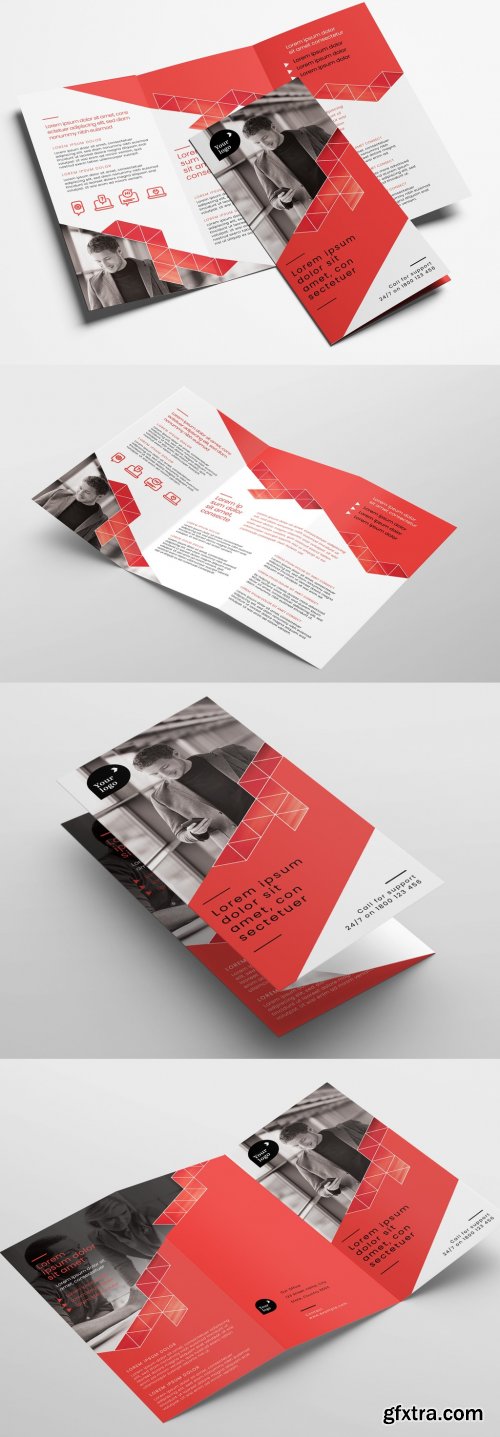 Simple Business Trifold Brochure Layout 328598777