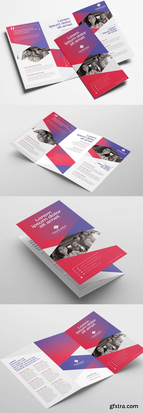 Trifold Brochure Layout with Modern Corporate Style 328598678