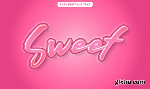 Sweet 3d text style effect