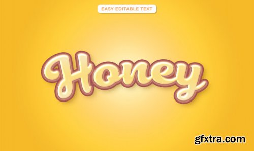 Honey 3d text style effect