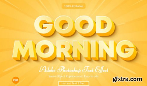 Good morning text effect