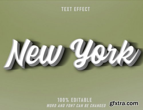 New york retro style effect editable style vintage