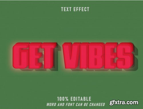 Get vibes lightning effect retro style editable style vintage