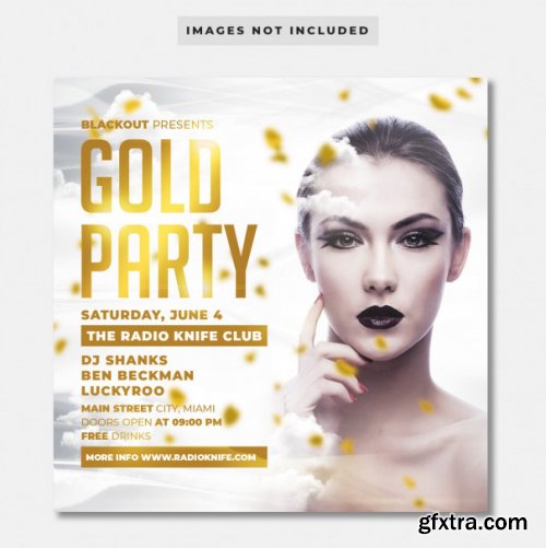 Gold party flyer