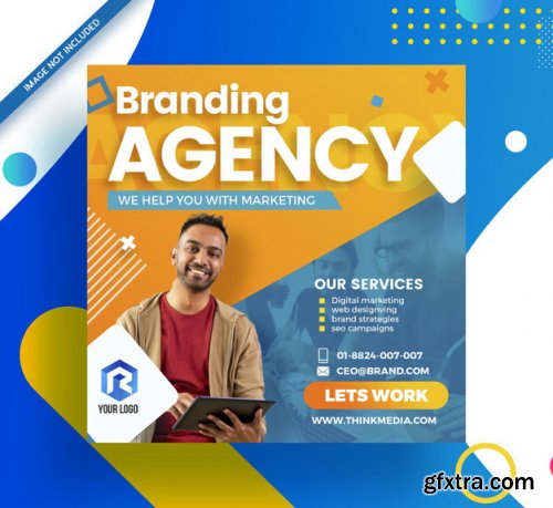 Branding agency corporate social media modern banner