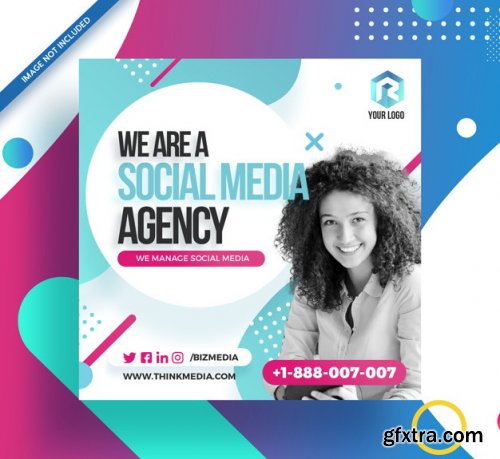 Branding agency corporate social media modern banner