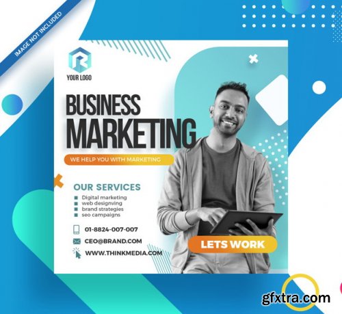 Branding agency corporate social media modern banner