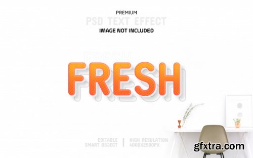 Editable fresh 3d text effect template