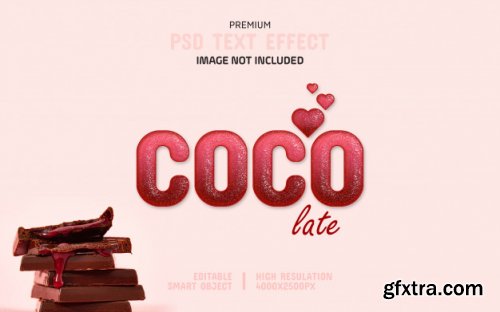 Editable dark pink chocolate text effect template