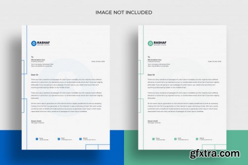 Modern business letterhead template