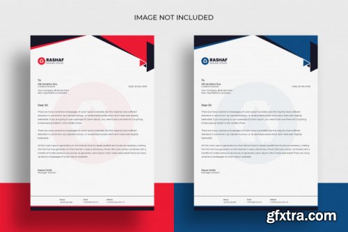 Modern business letterhead template