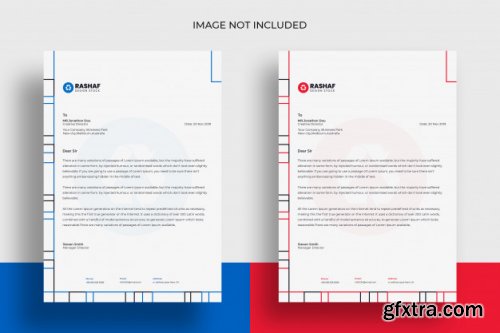 Modern business letterhead template