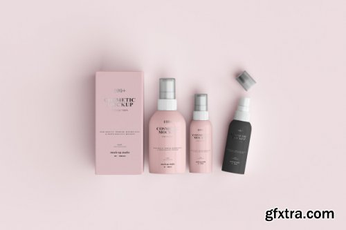 Cosmetic spray bottle mockups