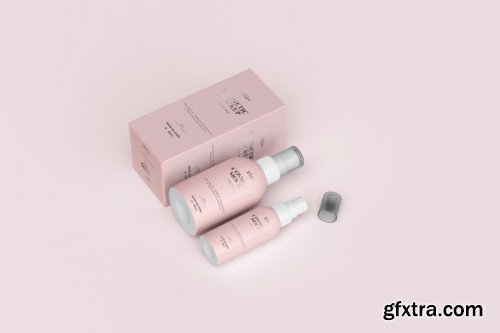 Cosmetic spray bottle mockups