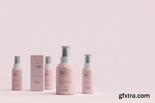 Cosmetic spray bottle mockups