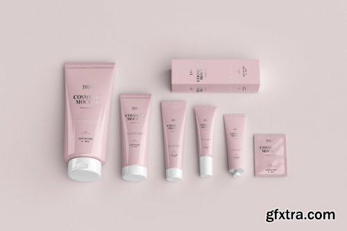 Cosmetic product mockup scene