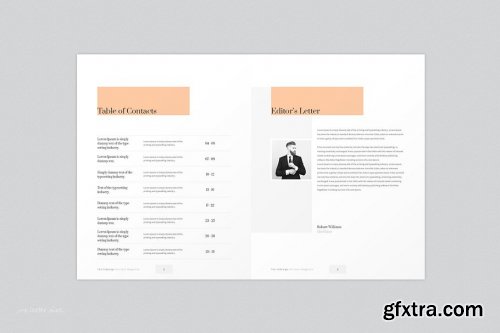 CreativeMarket - Minimalist Magazine Template 4227929