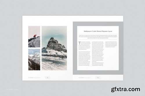 CreativeMarket - Minimalist Magazine Template 4227929