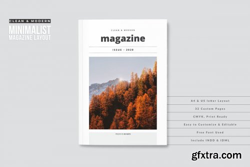 CreativeMarket - Clean & Modern Minimalist Magazine 4227846