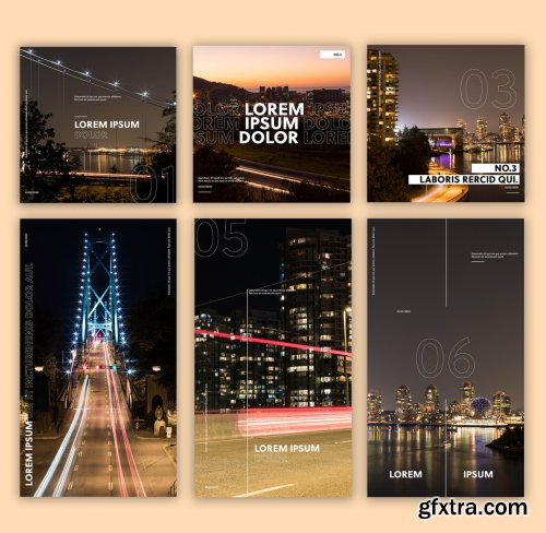 Photographic Social Media Layouts Set 329593287