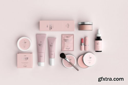 CreativeMarket - 100+ Cosmetic Mock-up Collection 4612374