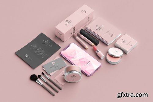 CreativeMarket - 100+ Cosmetic Mock-up Collection 4612374