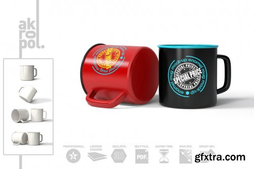 CreativeMarket - Enamel Mug Mock Up 4550979