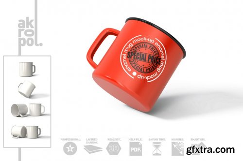 CreativeMarket - Enamel Mug Mock Up 4550979