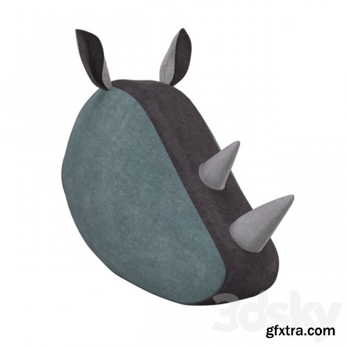 Decorative rhino head fabric SOFTHEADS