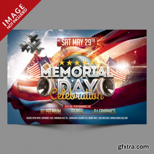 Memorial day celebration flyer 