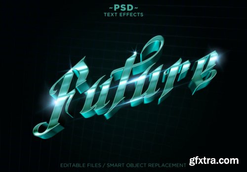 3d future style effects editable text 