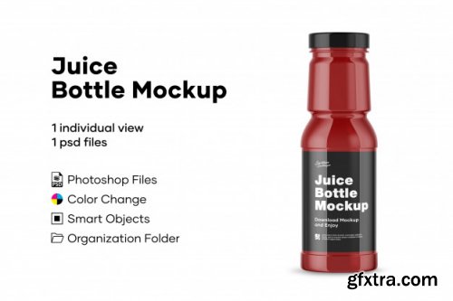 Juice bottle mockup