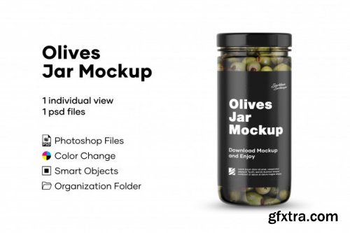 Olives jar mockup Premium