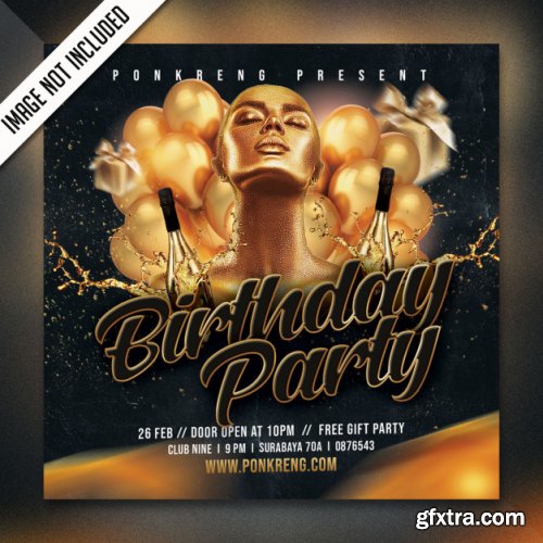 Night party flyer psd