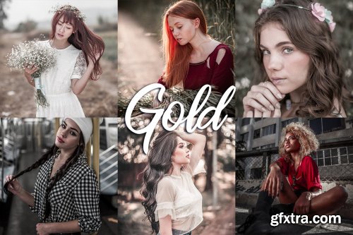 CreativeMarket - 10 Lightroom CC Presets - Gold 4558129