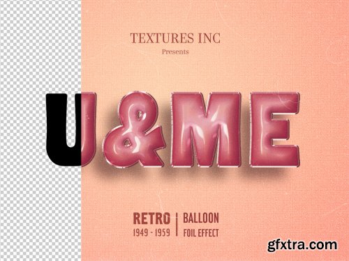 Retro Balloon Foil Effect Mockup 330123075