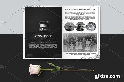 CreativeMarket - 8 Page Funeral Program Template V935 4250086