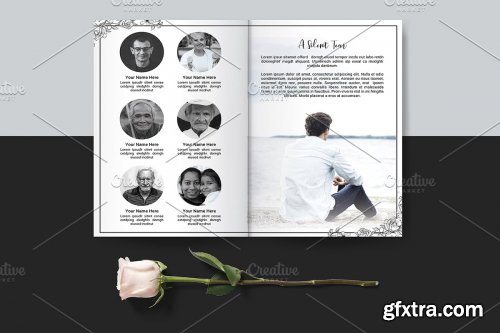 CreativeMarket - 8 Page Funeral Program Template V935 4250086