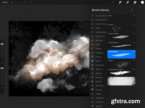 CreativeMarket - Clouds & Space - procreate brushes 4536290