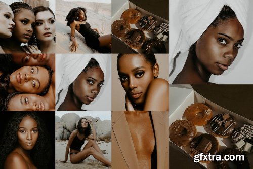 CreativeMarket - DARK SKIN LIGHTROOM MOBILE PRESETS 4528915