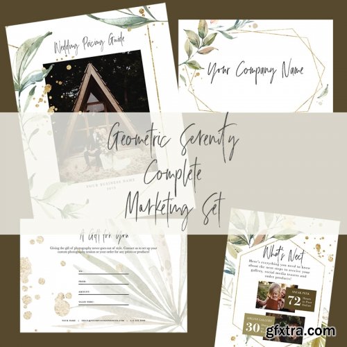 Twig & Olive Photography - Client Care Cards + Botanical Serenity Complete Marketing Set